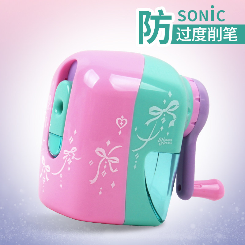 日本SONIC索尼克 卷笔刀削笔器 学生手摇可爱创意铅笔刀