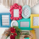 INS retro plastic color stitching photo wall free punching Nordic wall decoration photo frame background decoration frame
