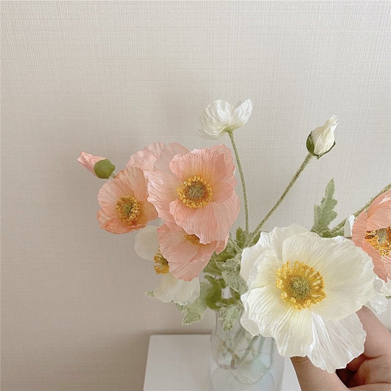 Корея Ins yu красота моделирование поддельный цветок цветок стекло ваза установите Надевать фон домой декоративный цветочная композиция украшение 