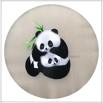 Suzhou embroidery handmade diy ຊຸດວັດສະດຸເລີ່ມຕົ້ນ pack panda ຕົນເອງການຖັກແສ່ວ art class tutorial ສໍາລັບຜູ້ເລີ່ມຕົ້ນ