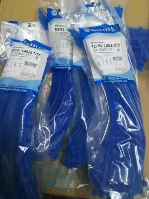 Imported blue Teflon cable tie GT-300ST-TF Teflon resistant to strong acid and alkali 4 8 * 300MM