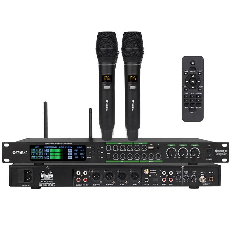 Yamaha Preamp Effector with Wireless Microphone All-In-One Anti-Howling Bluetooth Optical Fiber Coaxial USB Reverb