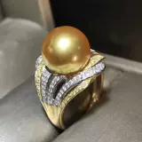 Бусины из жемчуга, аксессуары, модное кольцо, украшение-шарик, серебро 925 пробы, 11-13мм