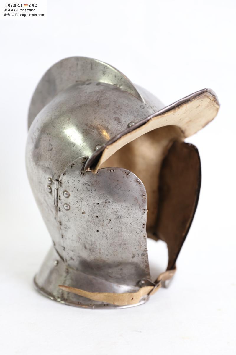 (European original products) 1600 Deutsche Reich Infantry Antique Metal Safety Helmet Museum Treasures