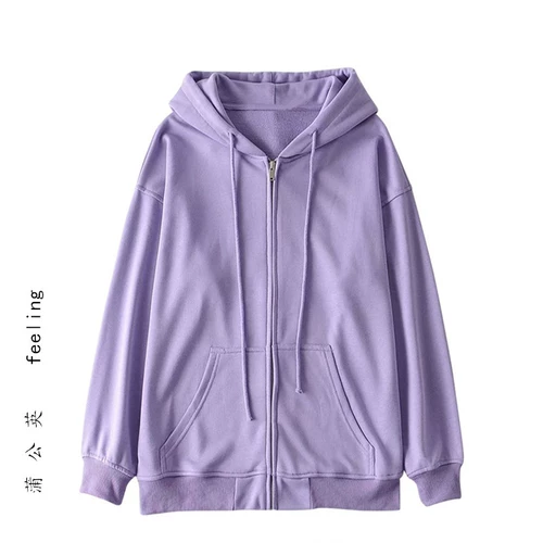 Ретро цветная толстовка с капюшоном с капюшоном с молнией, европейский стиль, оверсайз, свободный крой