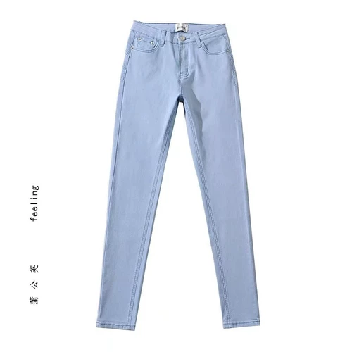 Приталенные джинсы, штаны, карандаш, белье для коррекции формы бедер, европейский стиль, высокая талия, в обтяжку