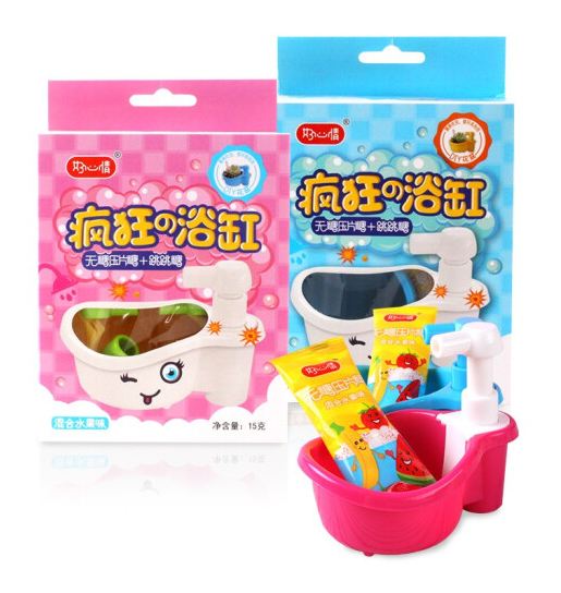 Good mood crazy bathtub jumping Candy pressed sugar 15g can do DIY flower pot children sugar play fruit flavor