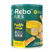 Qiao Laibao baby puff bar cod fish ball for more than 6 months of infant food supplement 40g canned grain baby standard