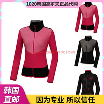 South Korea DESCENTE Disant Golf Coats Women 20 Autumn Winter Special Stand Collar Zipper Knitted Jacket