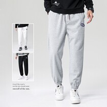 Wagoff plus velvet padded spring autumn and winter loose string pants popular student size sports pants casual pants