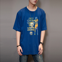 Short sleeve half sleeve fashion printed casual T-shirt non-ironing cotton men's fashion T-shirt plus fat plus size summer thin T
