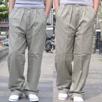 Autumn cotton casual pants plus fat plus size outdoor overalls men's loose pants fat straight pants large