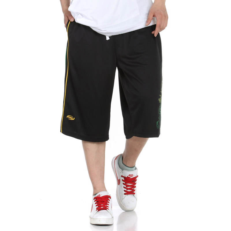 Quần bóng mỏng phần rộng size 7 nam mềm mại và nhanh khô thoáng khí # đào tạo quần short bóng rổ thể thao Anh bảy quần đen quần short thể thao nam