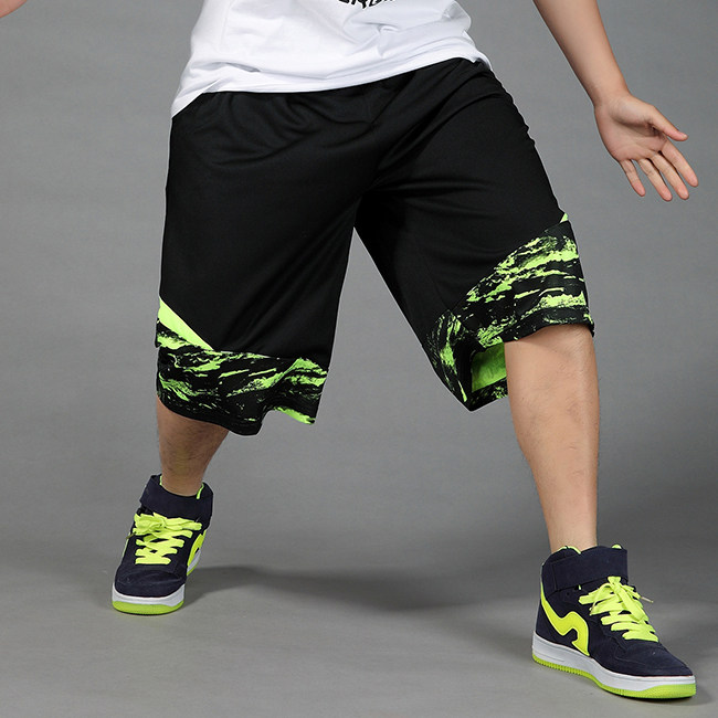 Basketball Shorts Street Jersey Pants Summer Over Knee Hip Hop Male Large Size Sports Shorts Black Tide Gats Plus Seven More Pants