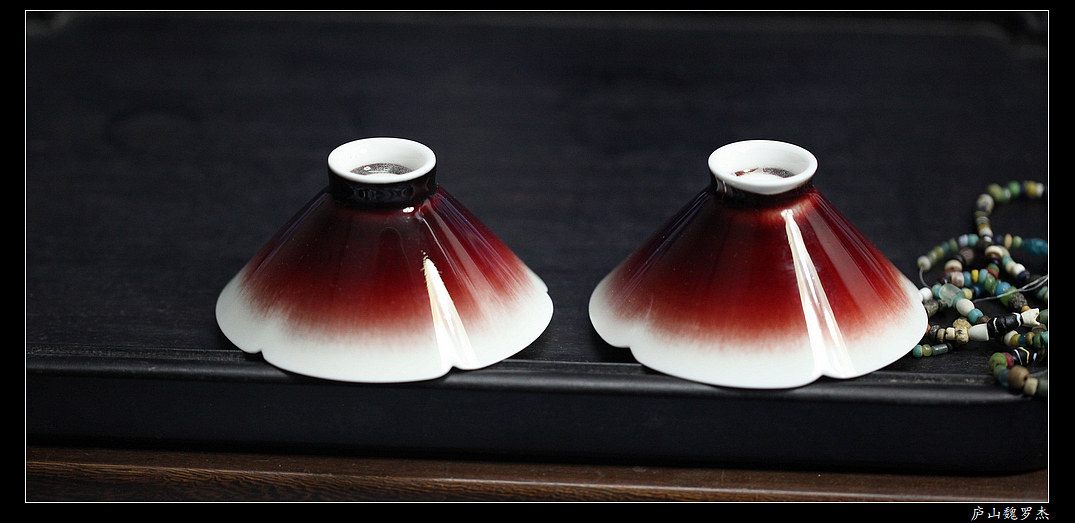 Jingdezhen high temperature glaze red hand - made high - white mud 1310 degree burning cup of tea cup owner cup