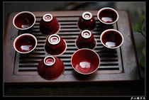 High temperature Color glaze Full hand Lang Red Cup Jingdezhen Wei Roger Out of stock Tea drinking cup Masters cup of tea Tea Handmade
