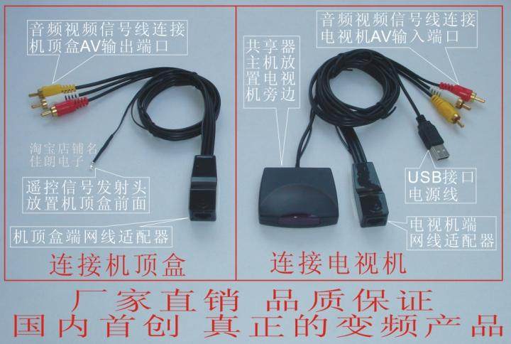 Network cable transmission digital TV set-top box sharer one drag two companion Unicom Telecom Radio and Television cable distribution