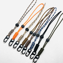 Outdoor wrist anti-lost lanyard mobile phone flashlight key traction rope wrist adjustable telescopic stainless steel lanyard