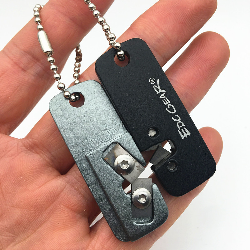 Professional Class Tungsten Steel Mini Knife Sharpeners Outdoor EDC Portable Butterfly Mill Knife Stone Roll Blade Gap Quick Fix Cutter