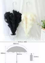 Beautiful multilayer lace umbrella long handle photo walking show Photography Props Model Cartoon Performance Umbrella Dream and Beautiful Rain