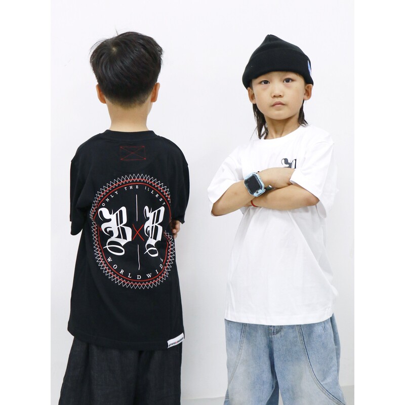 Soulstyle&B&B Co-Branded Breaking Hip-Hop Children's Street Dance Performance Loose Short-Sleeved Bboy T-Shirt Soulstyle&B&B Co-Branded Breaking Hip-Hop Children's Street Dance Performance Loose Short-Sleeved Bboy T-Shirt