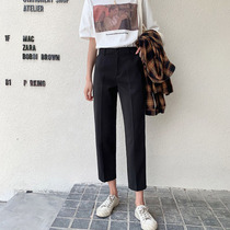 Female 2022 new Summer thin section High waist Western clothing Pants Straight Barrel Casual Pants Slim Fit Pants
