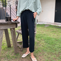 Western Dress Pants Woman 90% Fall 2021 New thin section Loose Western Pants Black Pants Children Kharen Pants Casual Straight