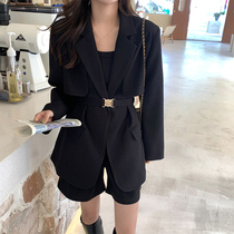Suit jacket Womens small crowd design Feel Temperament cashies long Suit Jacket Casual West Suit Fried Street Superior