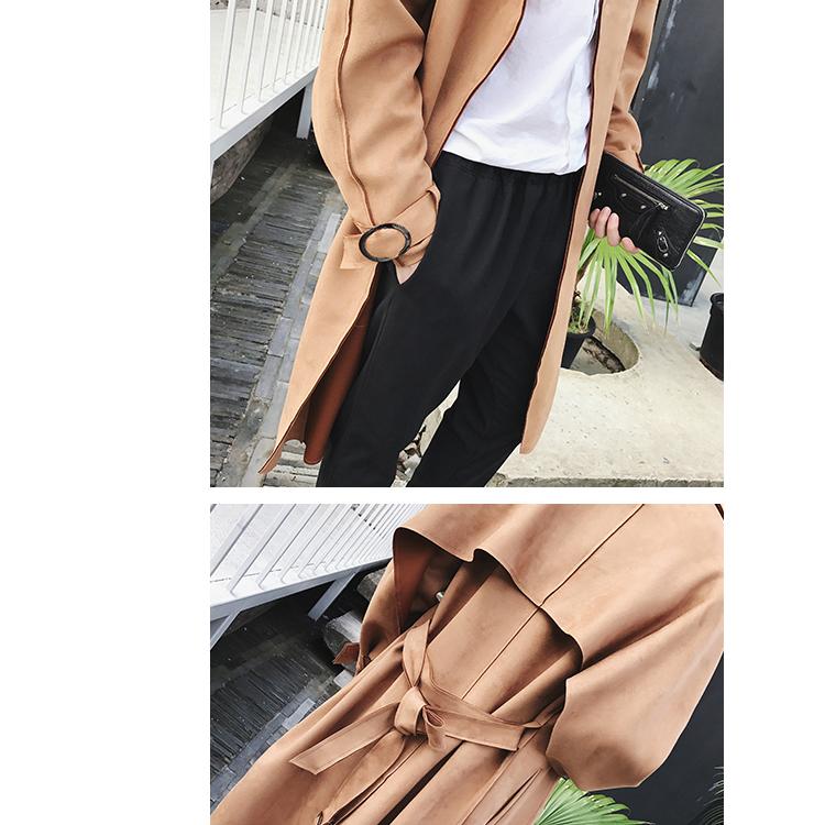 Áo khoác dài nam áo khoác nam Hàn Quốc bf ulzzang Anh đẹp trai Nhật Bản retro áo khoác da lộn áo khoác nam hàng hiệu
