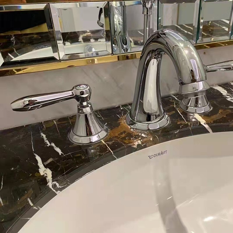 Grohe German High-Quality Three-Hole Crystal Faucet 2012400A+18086Vp0 Kensington Basin 20124000