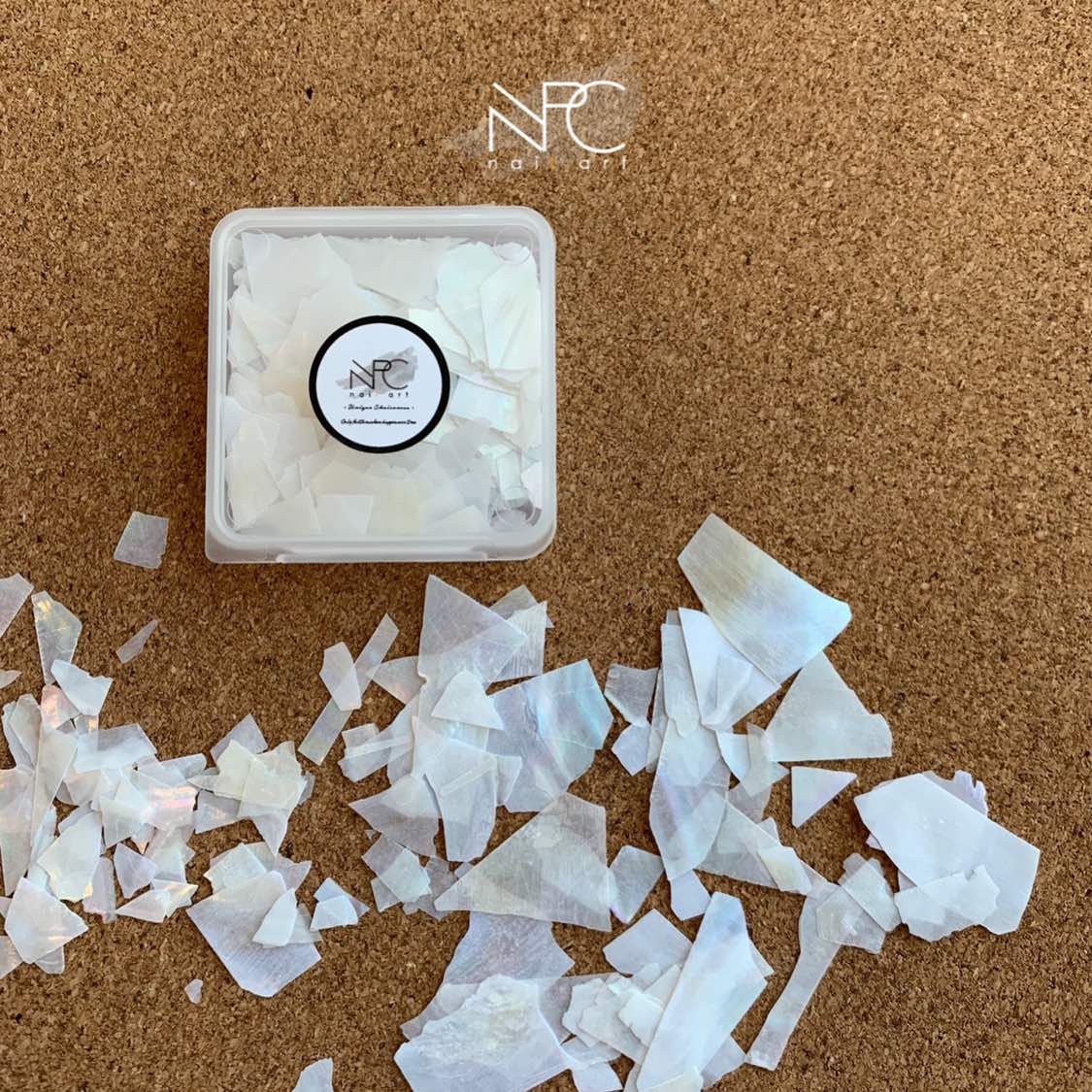 NPC Nail Art Exclusive One Box Classic Textured White Natural Micro-color Large Shell Pieces Nail Art Jewelry