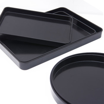 Round black tray melamine resin tea tray rectangular