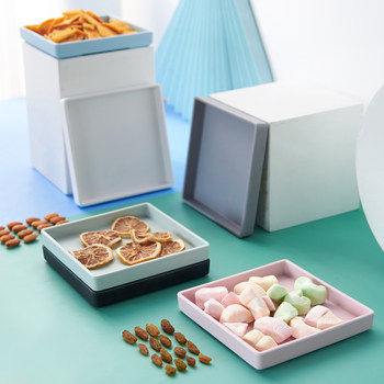 Square small tray internet celebrity ins snack storage tray