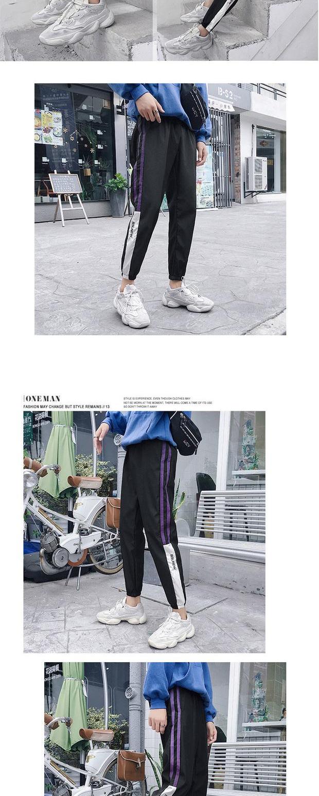 Quần mùa hè nam phiên bản Hàn Quốc của xu hướng quần âu lưới đỏ chín quần phong cách Harajuku Quần thể thao mỏng Quần nam hoang dã quần kaki