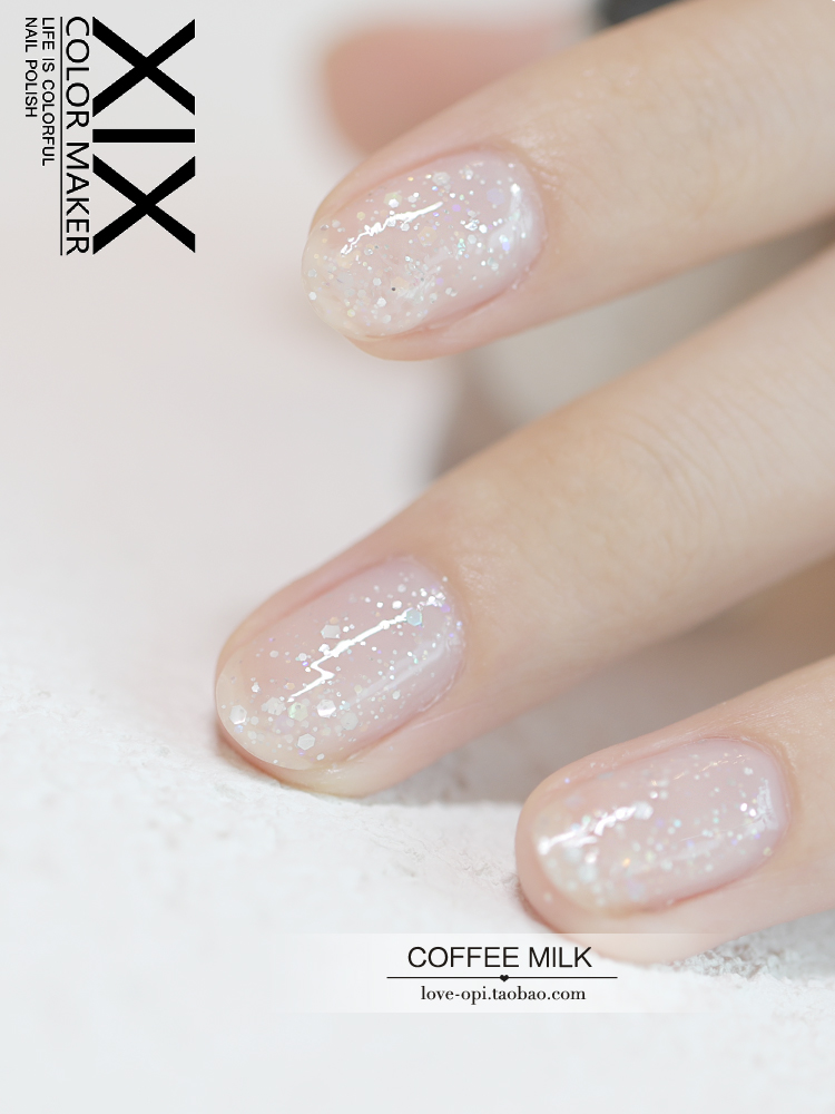 XIX sơn móng tay S20 bồ công anh lưới đỏ trắng nhấp nháy cô gái xinh đẹp thần tiên nói dối không độc hại lâu dài - Sơn móng tay / Móng tay và móng chân sơn móng tay màu trắng