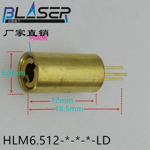 Red laser tube 650nm 5mw 10mw laser module diameter 4mmΦ6 5 with lens spring imported LD