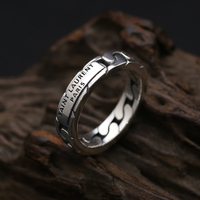 S925 sterling silver distressed single ring ring unisex chain index finger ring Thai silver ring