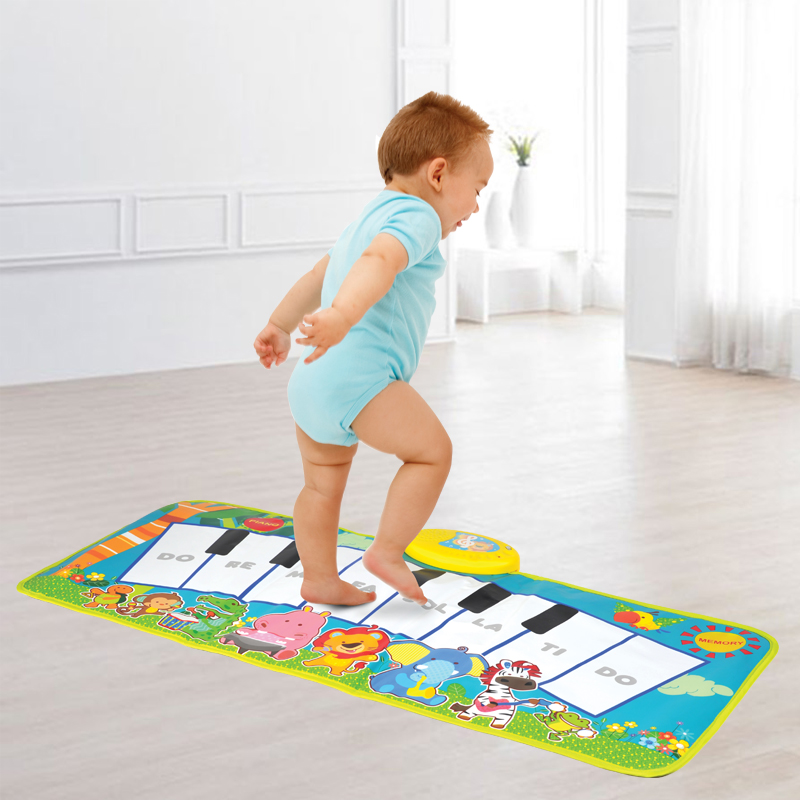 New Rhombus Play Blanket Infant Child Crawl Mat Dancing Foot Pedalling Electronic Organ Music Piano Blanket Toy Gift