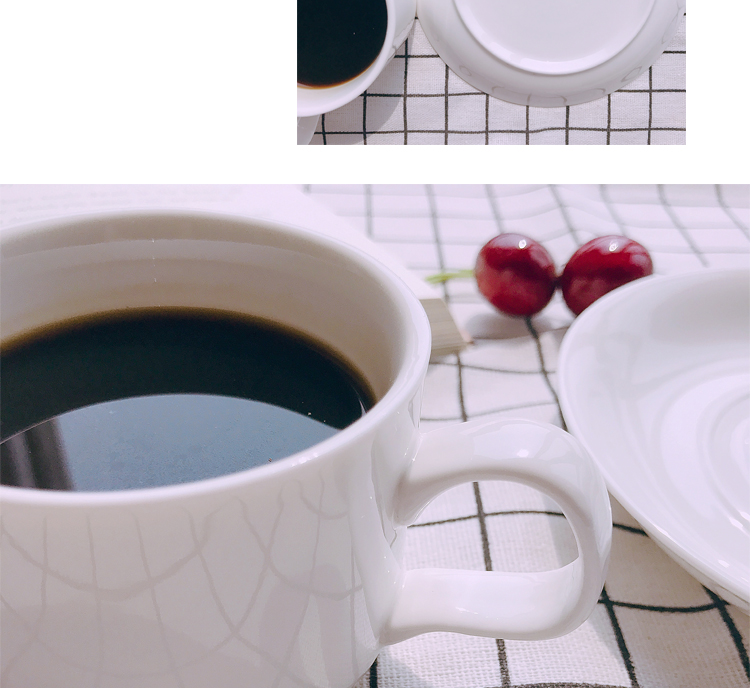 Bone China Cup cà phê trắng châu Âu Đặt ly trà đỏ tiếng Anh đơn giản phin pha cafe inox