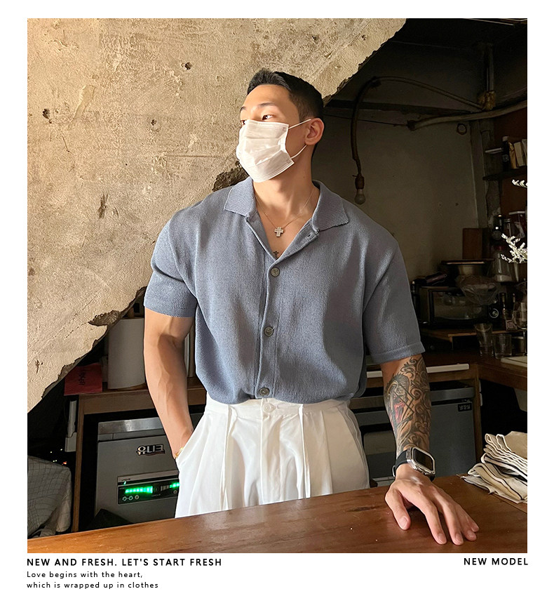 Летняя тонкая трикотажная трендовая элитная футболка polo, короткий рукав, в американском стиле 