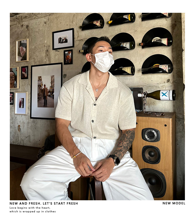 Летняя тонкая трикотажная трендовая элитная футболка polo, короткий рукав, в американском стиле 