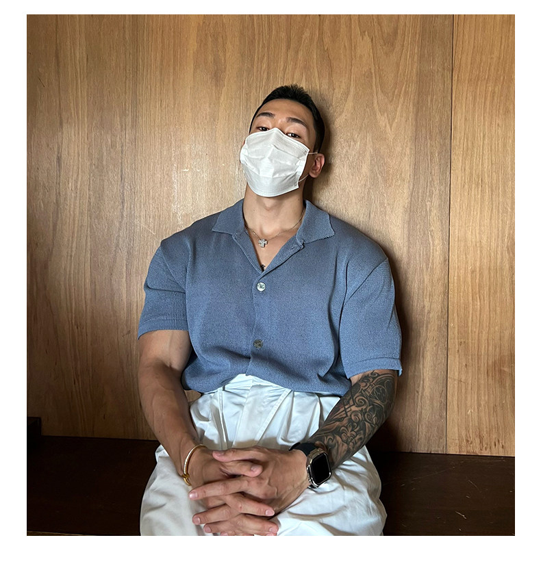 Летняя тонкая трикотажная трендовая элитная футболка polo, короткий рукав, в американском стиле 