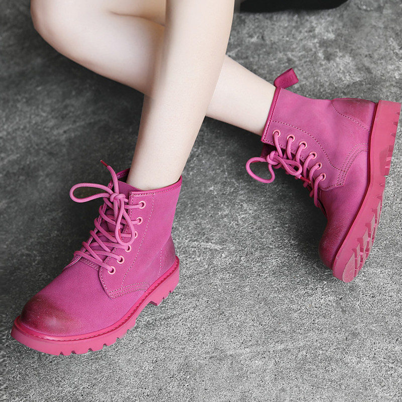 Fashionable outdoor leather hiking shoes women's high-top non-slip wear-resistant walking waterproof lightweight mountain climbing travel Martin boots tide