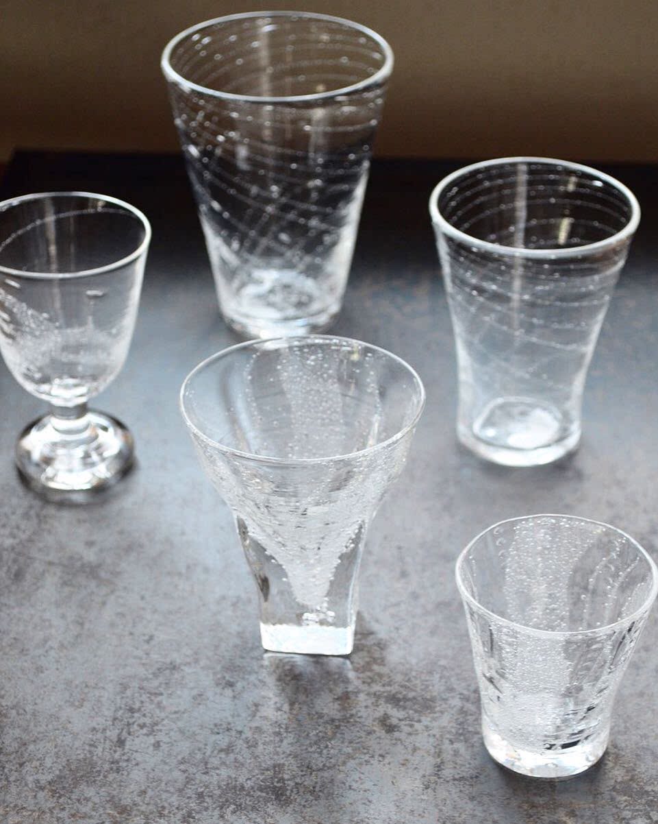 Japanese glass writer Arakawa also hands on a bubble tattoo water glass juice cup wine glass