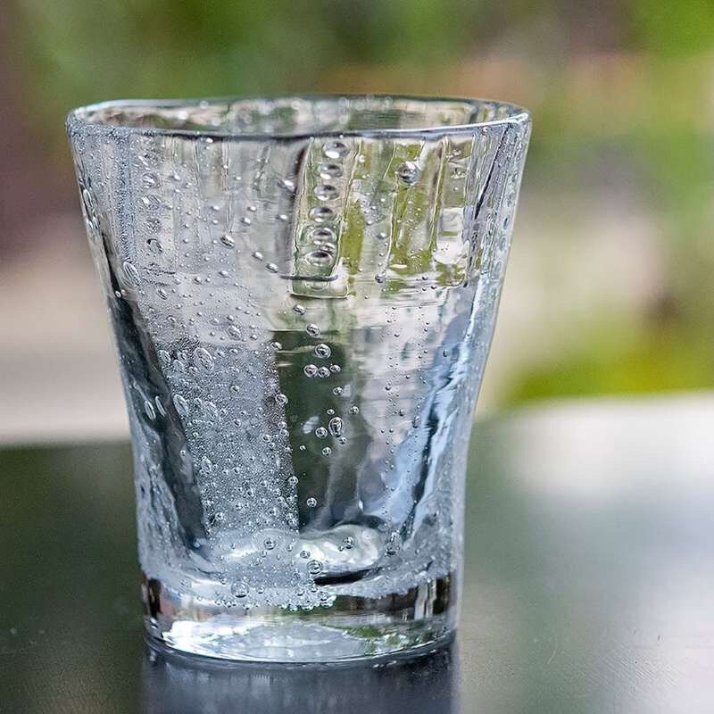 Domestic spot Japanese glass writer Akoya Arakawa hand made stream water cup Juice cup glass large