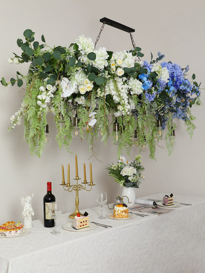 Bar Counter Chandelier, Creative Restaurant Banquet Hall Dining Table, Flower Shop, Sunroom, Window, Courtyard, Backyard Garden Decorative Plant Light