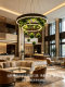 Double-Layer Aperture Plant-Shaped Pendant Light, Forest-Style Hotel Lobby, Banquet Hall, Leisure Area, Villa, Reception Hall Decorative Lighting Fixtures