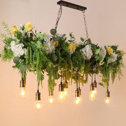 Plant-Shaped Dining Table Pendant Light, Western Restaurant Light, Milk Tea Shop, Dessert Shop, Flower Shop, Trendy Restaurant, Long Table Light, Bar Counter Light