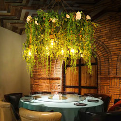 Plant Chandelier Trendy Music Restaurant Bar Quiet Bar Barbecue Restaurant Creative Private Room Booth Green Plant Hot Pot Restaurant Chandelier