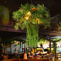 Themed Chandelier, Music Restaurant, Bar, Grill Bar, Quiet Bar, Hot Pot Restaurant, Lobby, Green Plant Decorative Light, Sunroom Plant Light